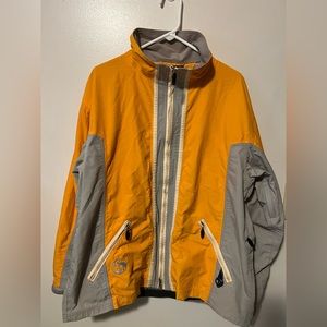 Vintage LL Bean Men's Jacket Size Large Full Zip High Neck Yellow Gray